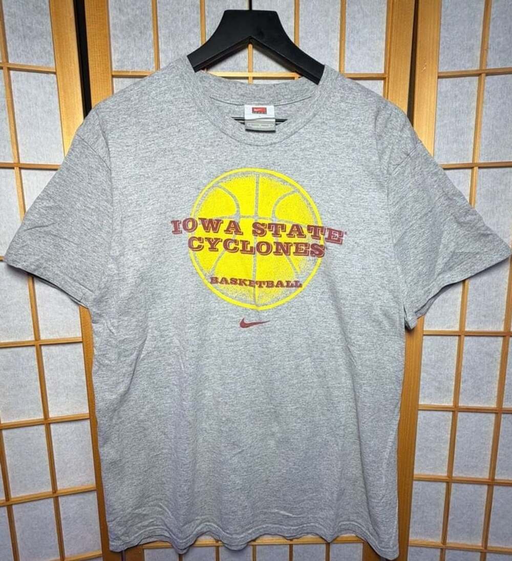 Nike Iowa State Cyclones T-Shirt Size L Gray Basketball Just Do It